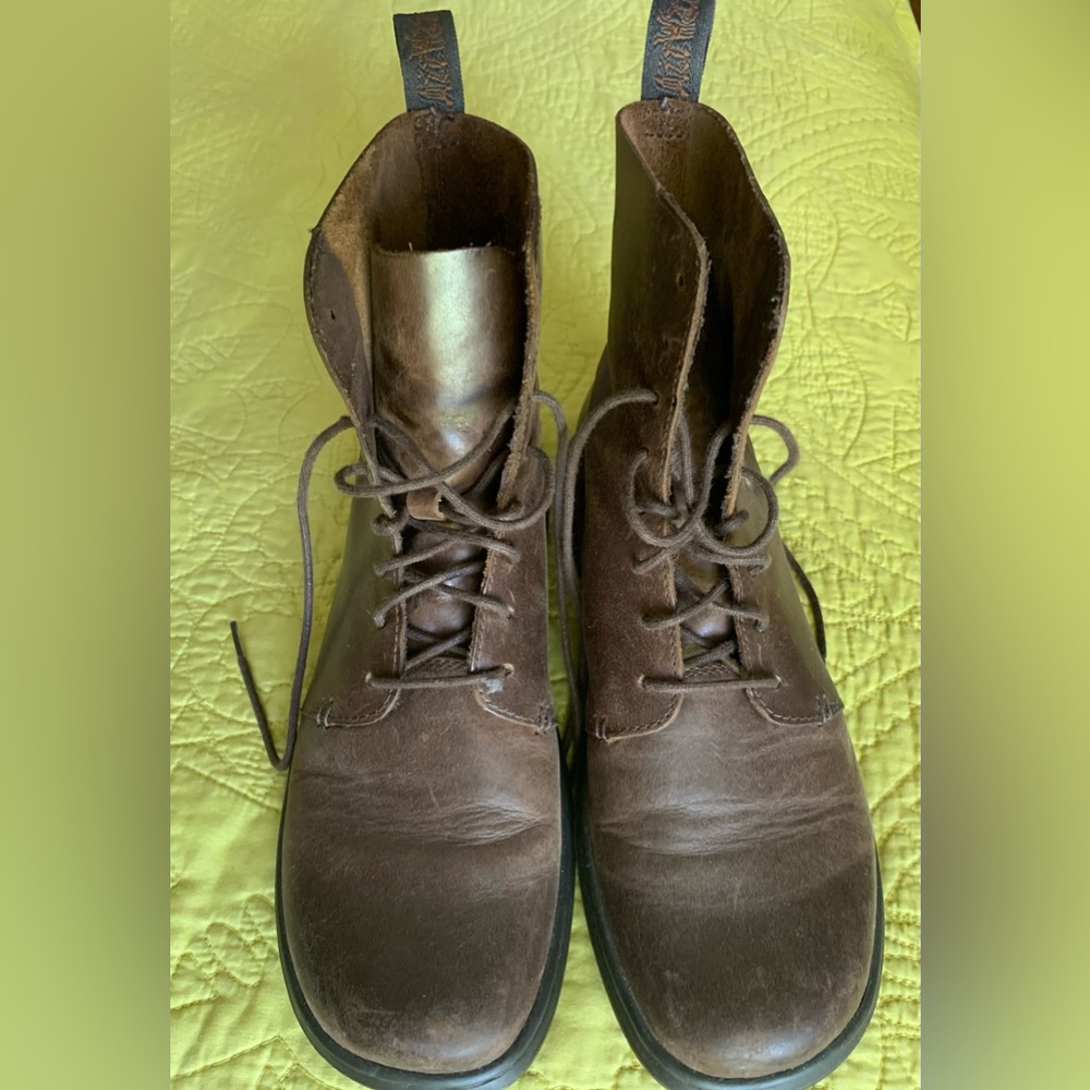 Rare Dr. Martens Danica Brown Leather Boots Size 8
